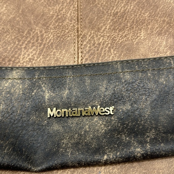 Montana West Two Tone Brown Shoulder Bag BRN6020C - Picture 2 of 16